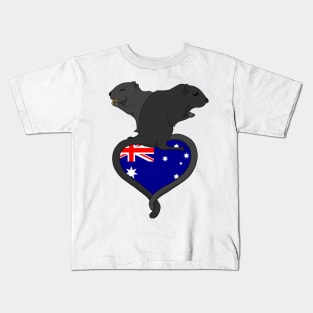 Gerbil Australia (dark) Kids T-Shirt